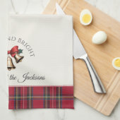 Gold Weihnachtsbrände Weihnachten Geschirrtuch (Viertel Falte)