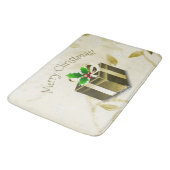 Gold Weihnachtsgeschenk Bath Mat Badematte (Schrägansicht)