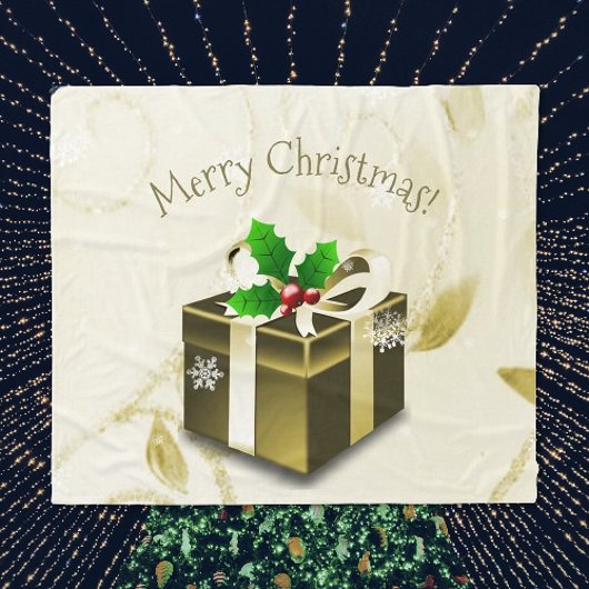 Gold Weihnachtsgeschenk Fleece Blanket