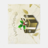 Gold Weihnachtsgeschenk Fleece Blanket (Vorderseite)