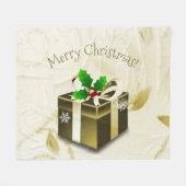 Gold Weihnachtsgeschenk Fleece Blanket (Vorderseite (Horizontal))