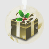 Gold Weihnachtsgeschenk Ornament (Rückseite)