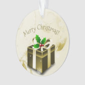 Gold Weihnachtsgeschenk Ornament (Vorderseite)