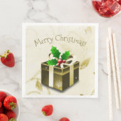 Gold Weihnachtsgeschenk Papier Napkin Serviette (Beispiel)