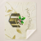 Gold Weihnachtsgeschenk Sherpa Blanket Sherpadecke (Vorderseite)