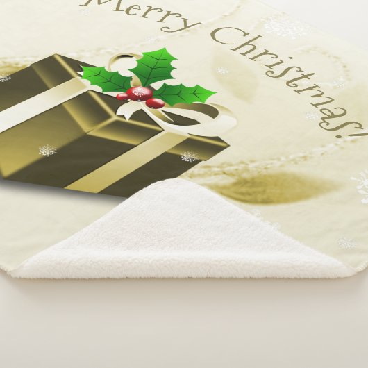 Gold Weihnachtsgeschenk Sherpa Blanket Sherpadecke (3/4)