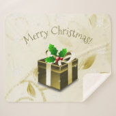 Gold Weihnachtsgeschenk Sherpa Blanket Sherpadecke (Vorderseite (Horizontal))