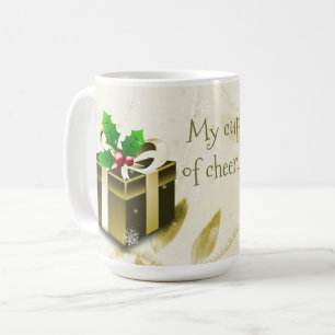 Gold Weihnachtsgeschenk Tasse