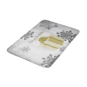 Gold Weihnachtsgeschenk Urlaub Bath Mat Badematte (Schrägansicht)