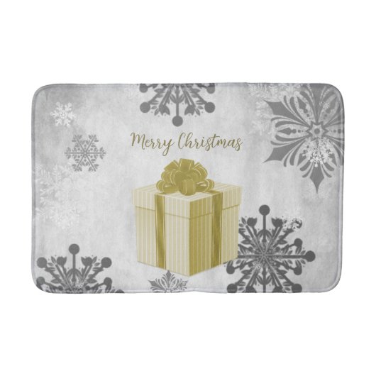 Gold Weihnachtsgeschenk Urlaub Bath Mat Badematte (Vorderseite)