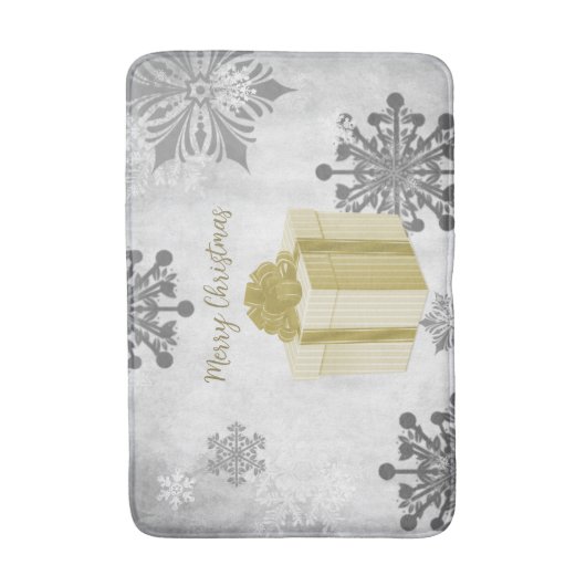 Gold Weihnachtsgeschenk Urlaub Bath Mat Badematte (Vorderseite Vertikal)