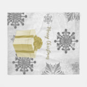Gold Weihnachtsgeschenk Urlaub Fleece Blanket (Vorderseite (Horizontal))