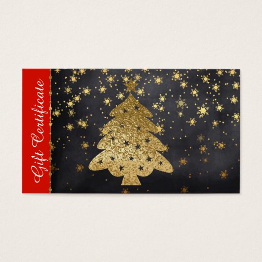 Gold Weihnachtsgeschenkkarte (Vorderseite)