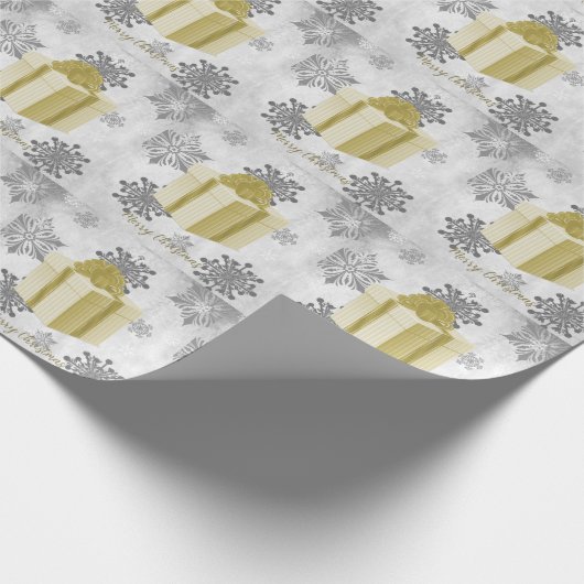 Gold Weihnachtsgeschenkpapier Geschenkpapier (Ecke)