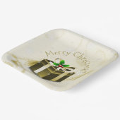 Gold Weihnachtsgeschenktafel Pappteller (Gewinkelt)