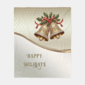 Gold Weihnachtsglocken Holiday Fleece Blankon (Vorderseite)