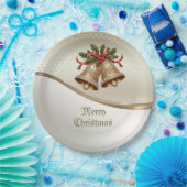 Gold Weihnachtsglocken Holiday Paper Plate Pappteller (Party)