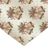 Gold Weihnachtsglocken Holiday Table Runner Mittelgroßer Tischläufer (Ecke)