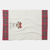 Gold Weihnachtsglocken Maßgeschneiderte Monogram W Geschirrtuch (Horizontal)