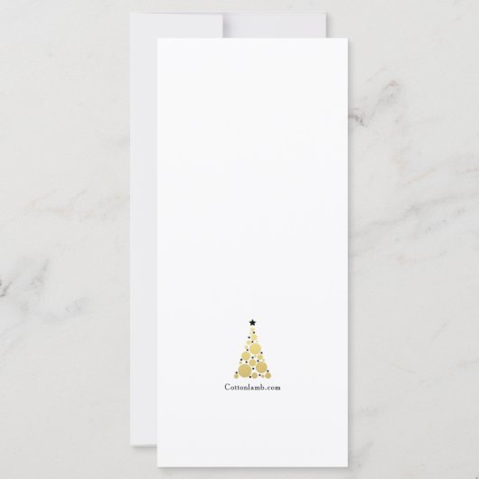 Gold Weihnachtskarte (Rückseite)