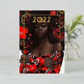 Gold Weihnachtskarte Folien Feiertagskarte (Stehend vorne)