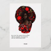 Gold Weihnachtskarte Folien Feiertagskarte (Rückseite)