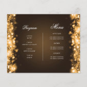 Gold WeihnachtsLICHTEN Einladungsprogramm & Menü (Hinten)