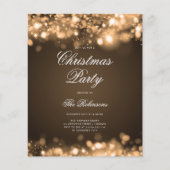 Gold WeihnachtsLICHTEN Einladungsprogramm & Menü (Vorne)