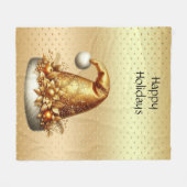 Gold Weihnachtsmannmütze Holiday Fleece Blanket (Vorderseite (Horizontal))