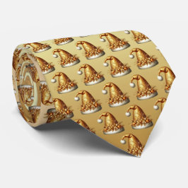 Gold Weihnachtsmannmütze Holiday Neck Tie Krawatte