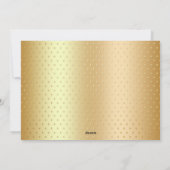 Gold Weihnachtsmannmütze Weihnachtskarte Feiertagskarte (Rückseite)