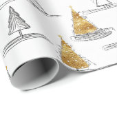 Gold Weihnachtsmuster#5 ID1009 Geschenkpapier (Rolleneckpunkt)