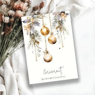 Gold Weihnachtsschmuck 2 Earring Stud Holder Visitenkarte