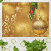 Gold Weihnachtsschmuck Dekoration Küchentücher (Gefaltet)