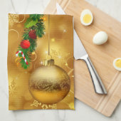 Gold Weihnachtsschmuck Dekoration Küchentücher (Viertel Falte)