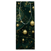 Gold Weihnachtsschmuck Geschenktasche Geschenktüte Für Weinflaschen (Rückseite)