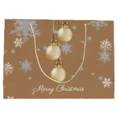 Gold Weihnachtsschmuck Geschenktasche Große Geschenktüte (Rückseite)