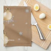 Gold Weihnachtsschmuck Küchentücher (Viertel Falte)