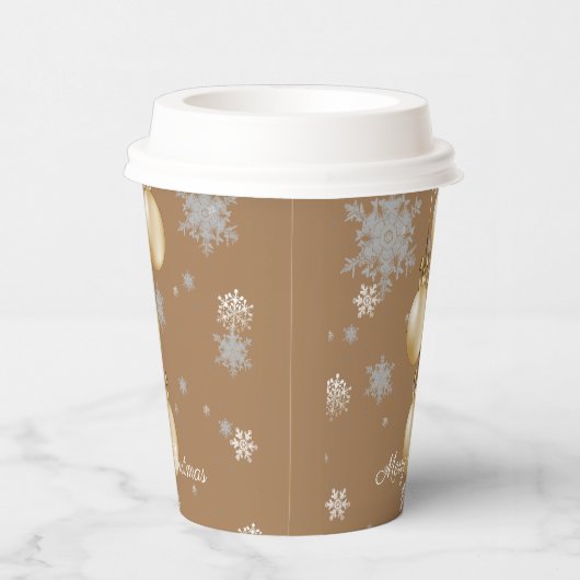 Gold Weihnachtsschmuck Papier Cup Pappbecher (Rechts)