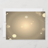 Gold Weihnachtsschmuck Weihnachtsunternehmen Party Einladung (Rückseite)