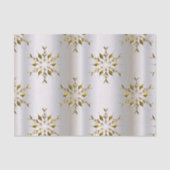 Gold Weihnachtsstars auf Silber Seidenpapier (Vorderseite)