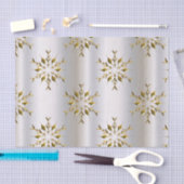 Gold Weihnachtsstars auf Silber Seidenpapier (Handwerk)