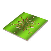Gold Weihnachtsstern auf Green Fliese (Seite)