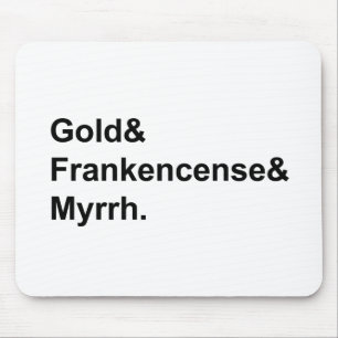 Gold Weihrauch und Myrrhe Geschenke der Magier Mousepad