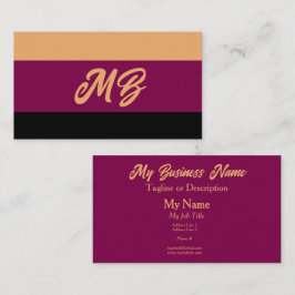 Gold Wein und schwarze Farbblöcke generisch Visitenkarte