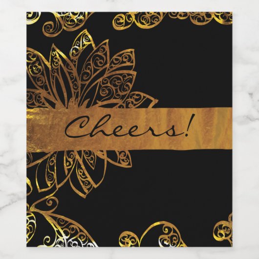 Gold Weinetikett (Einzelnes Label)