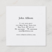 Gold Weinstock Sommelier Black Quadratische Visitenkarte (Rückseite)