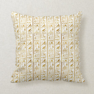 Gold & Weiß Ägyptisch Ägypten Glam Modern Chic Kissen