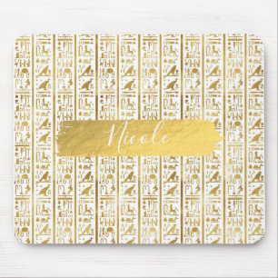 Gold & Weiß Ägyptisch Ägypten Glam Modern Chic Mousepad