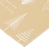Gold, Weiß, Christbaumsteine Eleganter Urlaub Großer Tischläufer (Ecke)